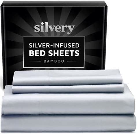 metallic silver bed sheets|antimicrobial silver infused sheets.